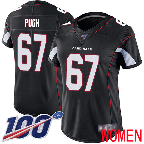 Arizona Cardinals Limited Black Women Justin Pugh Alternate Jersey NFL Football #67 100th Season Vapor Untouchable->women nfl jersey->Women Jersey